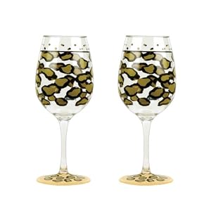 Lolita Love My Party Leopard Acrylic Wine Glasses