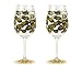 C.R. Gibson Lolita Love My Party Leopard 16-Ounce Acrylic Wine Glasses, Set of 2