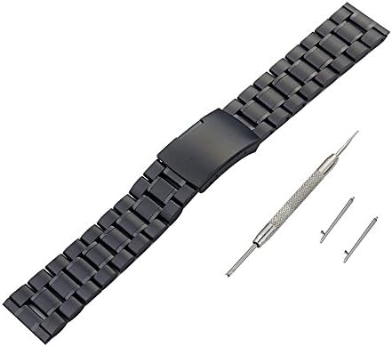 Huawei Watch Band, Wrcibo Stainless Steel Strap Adjustbable Bracelet Watch Bands for Huawei Smart Watch(Black)