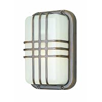 Trans Globe Lighting 41104 SAL 10-Inch 1-Light Outdoor Bulkhead, Satin Aluminum