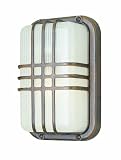 41MgBX0q0uL. SL160  Trans Globe Lighting 41104 RT 10 Inch 1 Light Outdoor Bulkhead, Rust