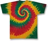 Tie Dye Mania Rasta Swirl Tie-Dye Short Sleeve T-Shirt
