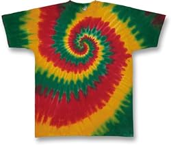 Tie Dye Mania Rasta Swirl Tie-Dye Short Sleeve T-Shirt