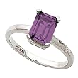 14K White Gold Amethyst Ring