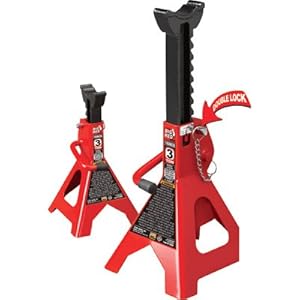 Torin T43002A 3 Ton Double Locking Jack Stands (Sold in Pairs)