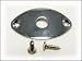3-pack Chrome Ovoid Curved-profile Jack Plates