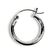 Sterling Silver Thin Hoop Earrings - Size: 3mm x 20-55mm