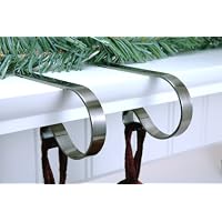 MantleClip Stocking Holders - Brushed Nickel