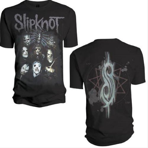 Official T Shirt SLIPKNOT Grey Logo GROUP STACKED S