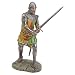 Medieval Knight in Suit of Chain and Plate Mail Armor Wielding a Sword - Hand Painted Full Color Statue - Very Detailed