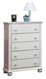 Sorelle Vista 5-Drawer Chest - France White