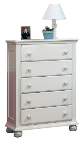 Sorelle Vista 5-Drawer Chest - France White