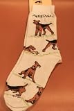 White Sock For Bare Feet-Airedale Terrier Dog Adult Poses Socks