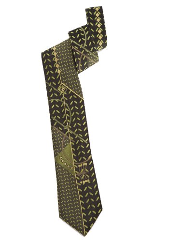 Terrace Woven Tie in lime, black