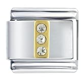Letter I Studded Italian Charms Bracelet Link