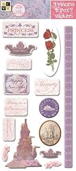 DCWV ST-010-00002 Once Upon A Time Epoxy Stickers-"Princess"