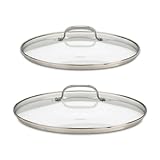 Cuisinart 71-2228CG Chef's Classic Stainless 2-Piece Glass Lid Set