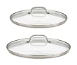 Cuisinart 71-2228CG Chef's Classic Stainless 2-Piece Glass Lid Set
