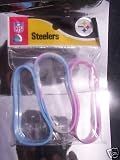 OFFICIAL NFL PITTSBURGH STEELERS FEMALE WRISTBAND BALLER BRACELET SET OF 3 PINK BABY BLUE