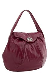 Marc by Marc Jacobs Posh Turnlock Shoulder Hobo Bag Berry Patent
