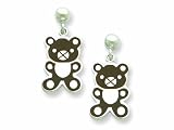 Sterling Silver Teddy Bear Resin Earrings