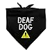 Graphics and More Deaf Dog Caution Dog Pet Bandana - Black