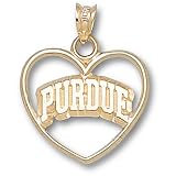 Purdue University Arched Purdue Heart Pendant (14kt)