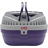Living World Pet Carrier, Purple/Grey