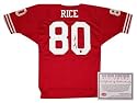 Jerry Rice Autographed Custom Style Red Jersey