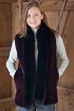 Women's 28 Sheared Beaver Vest with Fox Trim