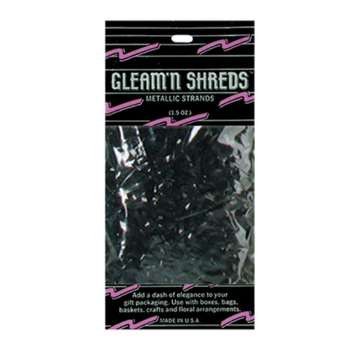 Gleam 'N Shreds Metallic Strands (black) Party Accessory  (1 count) (1.5 Ozs/Pkg)