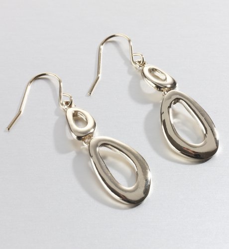 Double Pebble Hoop Earrings