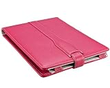 M-Edge Platform Leather Kindle Jacket (Fits 6" Display, 2nd Generation Kindle), Pebbled Fuchsia
