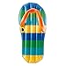 Blue Wave Beach Striped Flip Flop 71-Inch Inflatable Pool Float