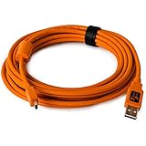 Tether Tools TetherPro USB 2.0 male to Mini-B 5 pin, 15 feet - Hi-Visibilty Orange