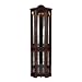 Southern Enterprises Lighted Corner Display Cabinet, Mahogany