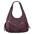 Bueno Washed Double Handle Shopper - Plum