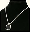 J-Steel by Fyn Studios (TM) Stainless-Steel & Black Genuine Leather Pendant Necklace 843332001198