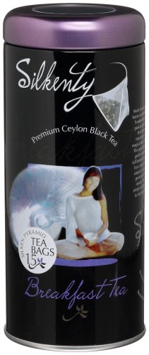 Silkenty Silken Pyramid Sachet Cube, English Breakfast Tea, 15-Count Tea Bags in Canisters... by Silkenty