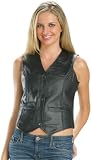 Womens Classic Braided Leather Vest