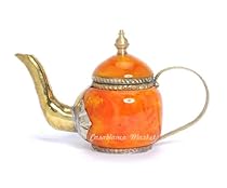 Mediterranean Decorative Orange Mini Teapot