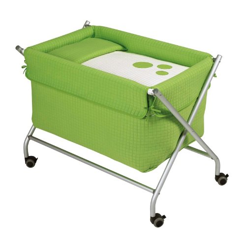 Imagen 1 de Piccolandy-Minicuna metálica + vestidura-Colección Continuidad-45 Pistacho