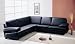 Kitchen & Housewares : Amazing Modern Contemporary Black Leather Sectional Sofa