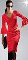 Satin-Kleid, Rot von Madeleine-Mode