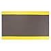 Antifatigue Mat, Black, YllwBrdr, 2ftx60ft