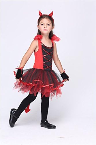 YiCos Kids Fancy Dress For Halloween Latin Dance Dress Size XL(50-54in)