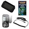Cell Phone Accessories Bundle for Palm Treo Pro / Treo 850 (Includes; Premium Leather Side Carry Case, Rapid Car Charger, Custom LCD Screen Protector, Generation X Antenna Booster)