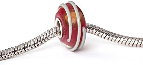 The Gray Squirrel Buckeye Bead Ohio State University European Style Charm Bead