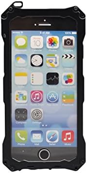 VISIONWIDE® Aluminum Metal Case For Iphone Plus 5.5" Inch Hard Bumper Double Color Oxidation Metal Cover (Black)