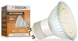 SEBSON® GU10 LED Lampe 3,5W (280lm - Warm-Weiß - 60 x 3528 SMD LED - 120º Abstrahlwinkel - GU10 Sockel - 230V AC - 3,5W - Ø50×57mm)
